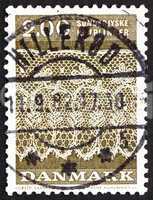 Postage stamp Denmark 1980 Tonder Lace Pattern