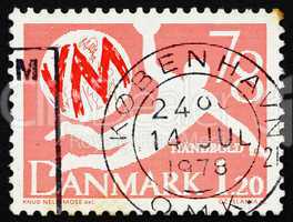 Postage stamp Denmark 1978 Handball player