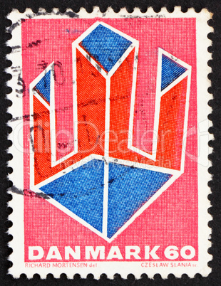 Postage stamp Denmark 1969 Abstract Design