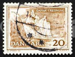 Postage stamp Denmark 1962 Cliffs on Moen Island
