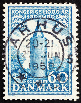 Postage stamp Denmark 1953 Goose Tower, Vordinborg