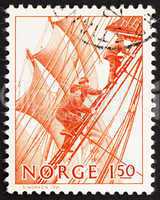 Postage stamp Norway 1981 Climbing rigging