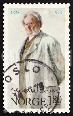 Postage stamp Norway 1978 Henrik Ibsen