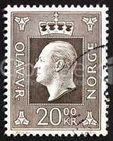 Postage stamp Norway 1969 King Olav V