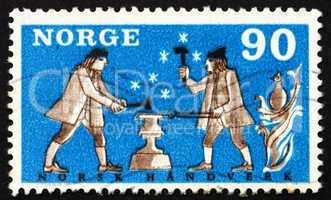 Postage stamp Norway 1968 Two Smiths