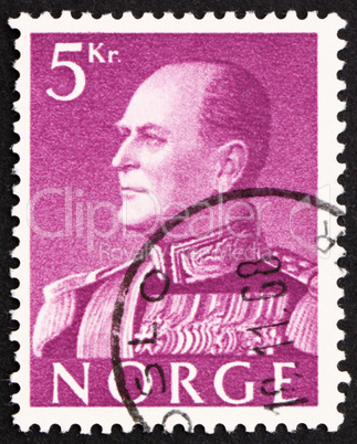 Postage stamp Norway 1959 King Haakon VII