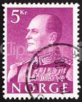 Postage stamp Norway 1959 King Haakon VII