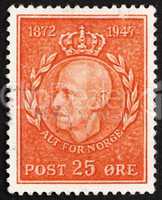Postage stamp Norway 1947 King Haakon VII
