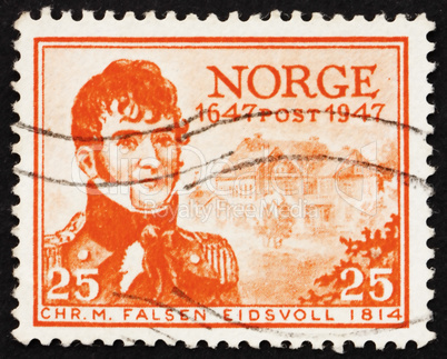 Postage stamp Norway 1947 Christian Magnus Falsen