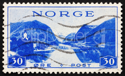 Postage stamp Norway 1938 Jolster in Sunnfjord