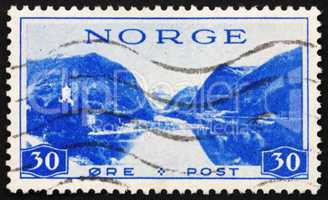 Postage stamp Norway 1938 Jolster in Sunnfjord