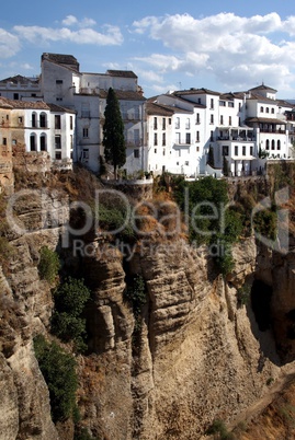 Aerial view of the town of Ronda in Malaga