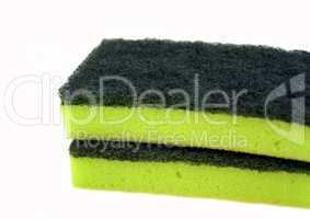 Cleaning sponges isolated on white