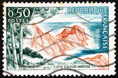 Postage stamp France 1963 Cote d?Azur, Varoise, France