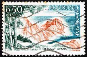 Postage stamp France 1963 Cote d?Azur, Varoise, France
