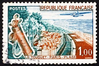 Postage stamp France 1962 Paris Beach, Le Touquet, France