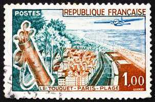 Postage stamp France 1962 Paris Beach, Le Touquet, France