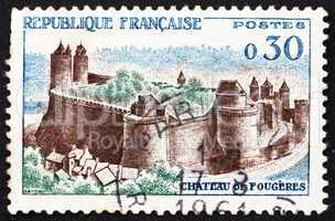 Postage stamp France 1960 Chateau Fougeres, France