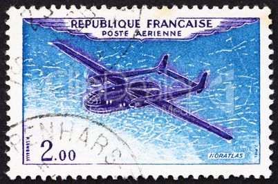 Postage stamp France 1960 Plane Noratlas