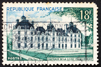 Postage stamp France 1954 Cheverny Chateau