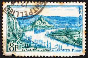 Postage stamp France 1954 Seine Valley, Les Andelys
