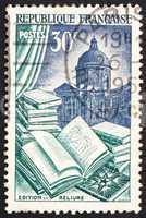 Postage stamp France 1954 Books, Book Manufacture