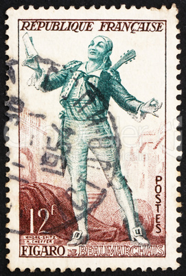 Postage stamp France 1953 Figaro, from the Barber of Seville