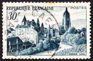 Postage stamp France 1951 Chateau Bontemps, Arbois, France