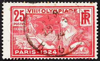Postage stamp France 1924 The Trophy