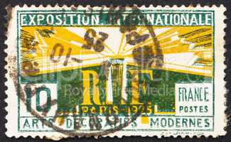 Postage stamp France 1925 Light and Liberty, Allegory