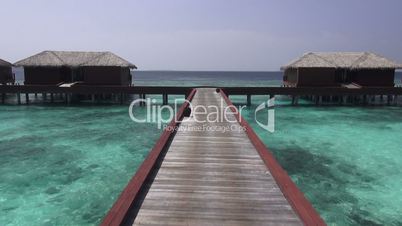 aerial jetty and lagoon