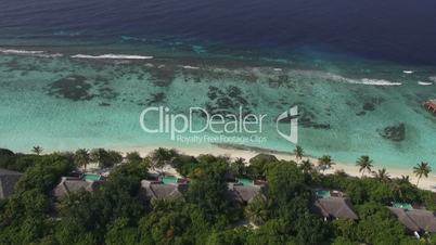 close aerial island resort