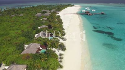 aerial luxury island resort
