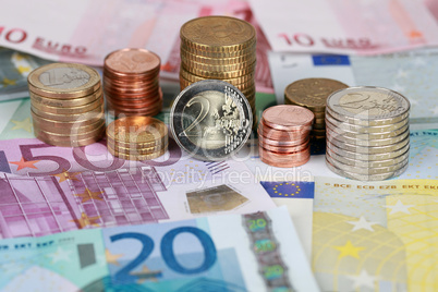 Euro Münzen und Scheine