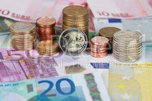 Euro Münzen und Scheine