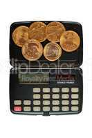 Calculator and coins