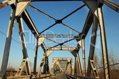 Railway and automobile bridge