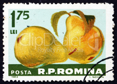 Postage stamp Romania 1963 Pears, Pyrus, Fruit