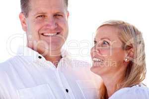 Attractive Caucasian Couple Having Fun Outside