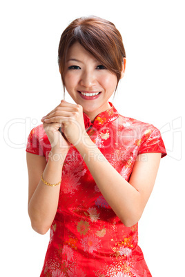 Chinese girl blessing
