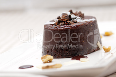 fresh chocolate walnuts cake