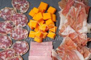 assorted cold cut platter