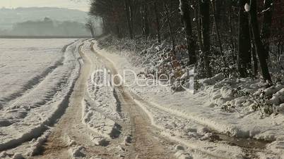 Landschaft im Winter mit Schnee