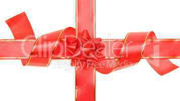 Red bow and ribbon-gift wrapping
