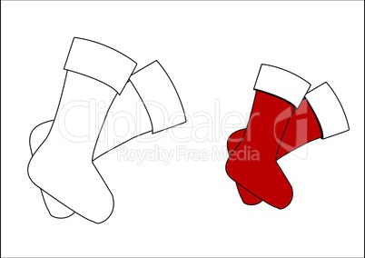 Santa claus boots cartoon