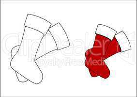 Santa claus boots cartoon