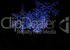 Blue Christmas snowflake background