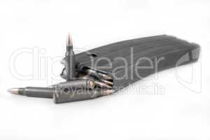 Assault Rifle gun clip with .223 ammo bullets