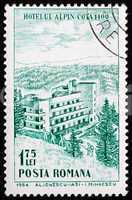 Postage stamp Romania 1964 Hotel Alpin, Polana Brasov