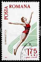 Postage stamp Romania 1965 Woman Diver, Spartacist Games